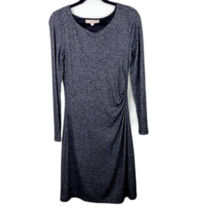 ANN TAYLOR LOFT Grey Thick Knit Knee Length Long Sleeve Dress Women's Small EUC
